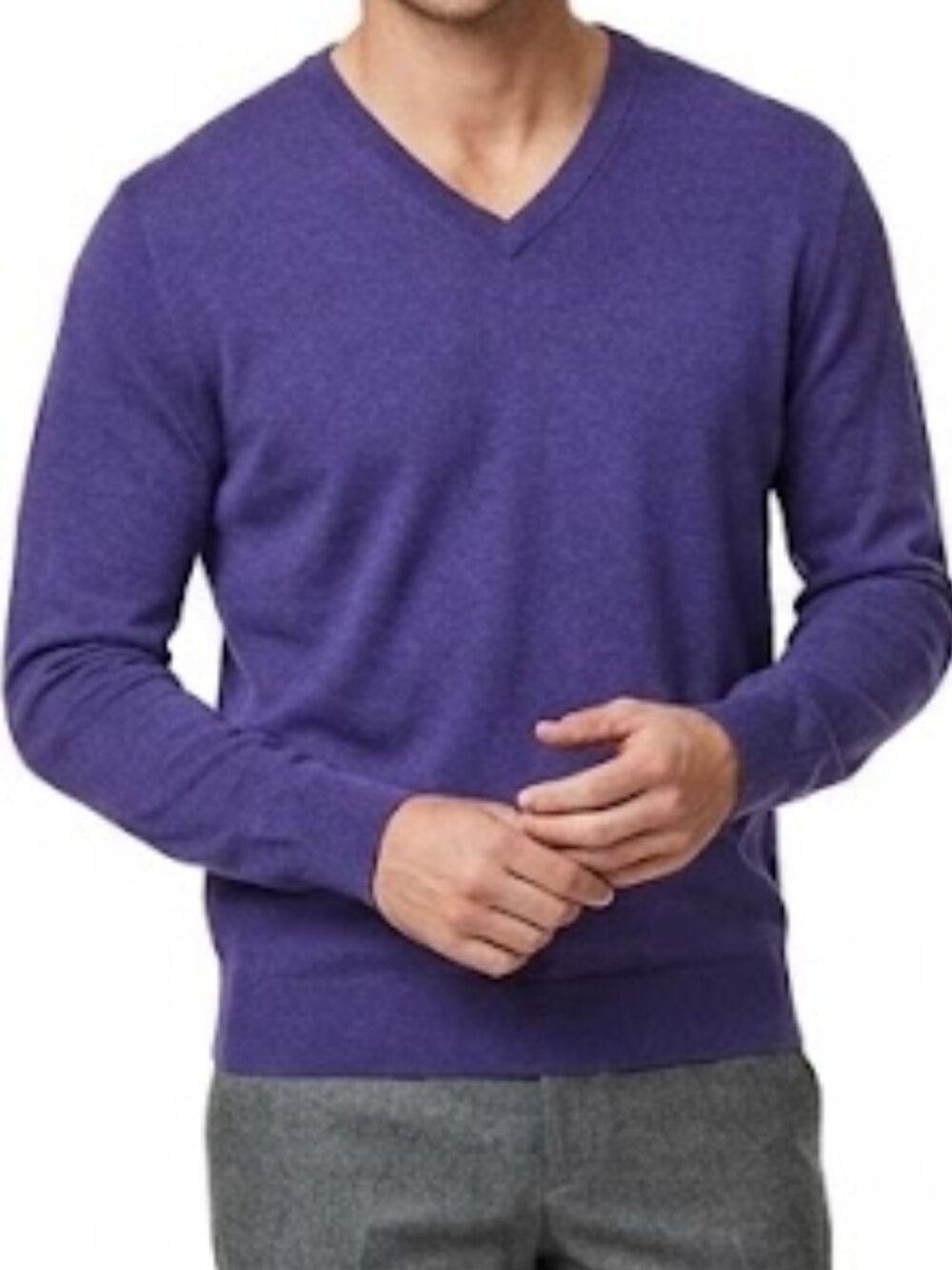 Turtleson Cashmere Cotton Sweater Medium Purple Luxury Preppy Golf Soft Travel